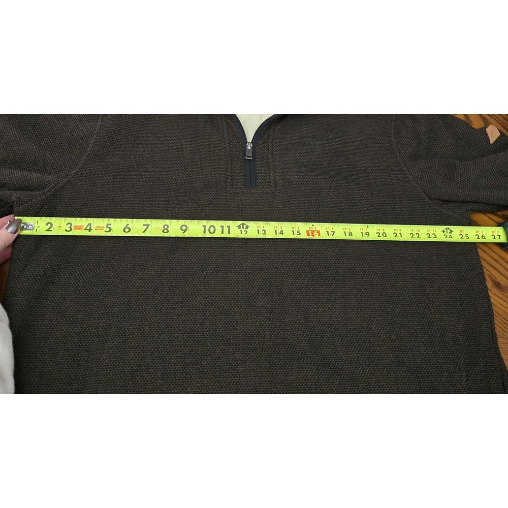 Orvis Quarter Zip Sherpa Lined Pullover Sweater Mens XLarge Brown Pockets Cozy - Picture 14 of 14